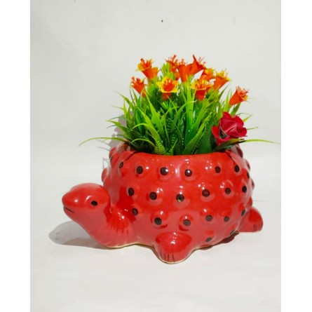 Red Turtle Ceramic Pots